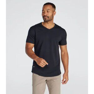BYLT Drop-Cut V-Neck Lux T-Shirt in Black 3XL Basic Casual Travel Office